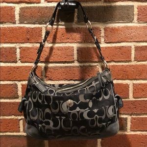 Coach Black Optic Signature Bag